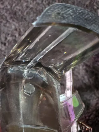 Sandalias de tacón plateadas holográficas