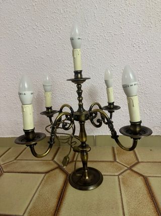 2 Candelabros cobre 5 luces casquillo fino