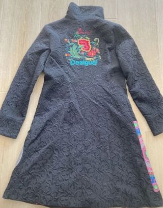 Abrigo Desigual Negro Multicolor