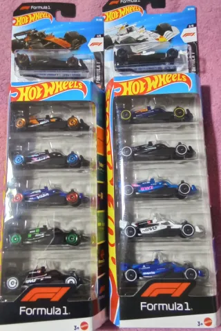 Hotwheels Lote F1 Pack 5 y Básico