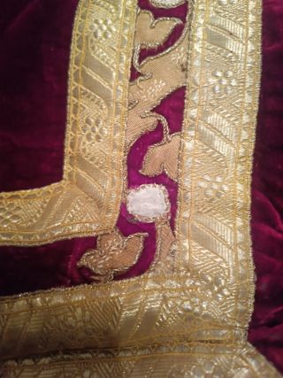 Dalmatica Bordada Antigua Terciopelo