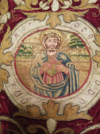 Dalmatica Bordada Antigua Terciopelo