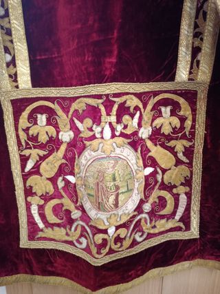 Dalmatica Bordada Antigua Terciopelo