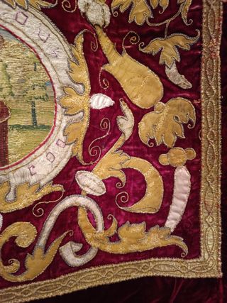 Dalmatica Bordada Antigua Terciopelo