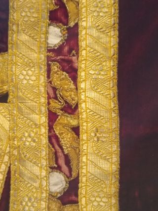 Dalmatica Bordada Antigua Terciopelo