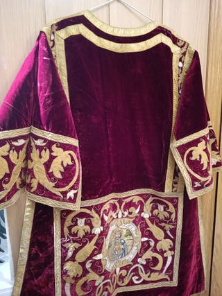 Dalmatica Bordada Antigua Terciopelo