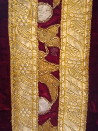 Dalmatica Bordada Antigua Terciopelo