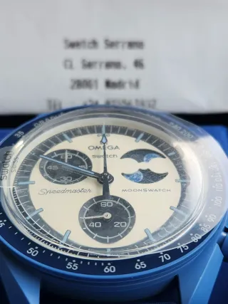Swatch Omega Speedmaster superblue moonphase