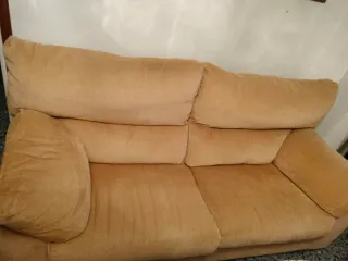 Conjunto sofá y 2 sillones beige