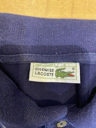 Polo Lacoste Manga Larga Azul Marino Hecho en Fran