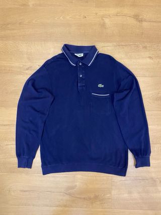 Polo Lacoste Manga Larga Azul Marino Hecho en Fran