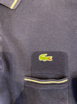 Polo Lacoste Manga Larga Azul Marino Hecho en Fran
