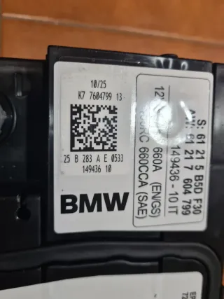 Batería BMW 60Ah AGM 660CCA