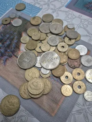 Lote Monedas Pesetas 100 y 25 Pesetas