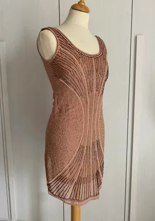 Abito Vintage Lakore Milano con perle tg S/M