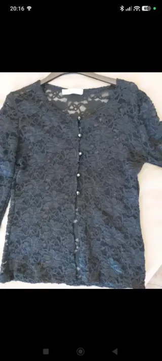 Camicetta Piazza ITALIA nera pizzo