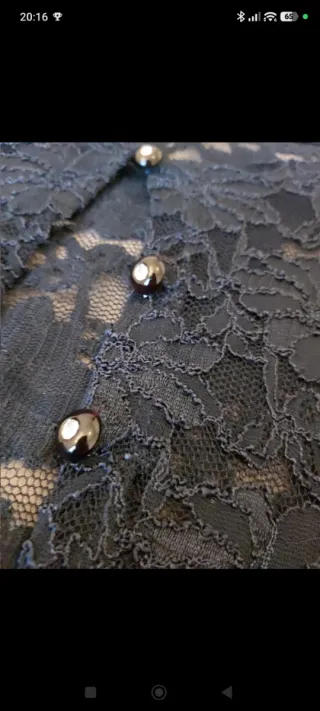 Camicetta Piazza ITALIA nera pizzo