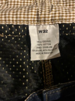 Pantalón tejano moto con protecciones