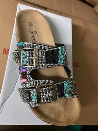 Sandali Jomix Donna N.36 Neri Multicolore