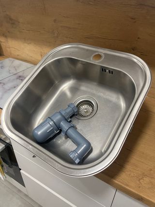 Fregadero de cocina con sifón