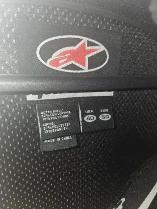 Mono de moto Alpinestars azul y blanco talla 50.