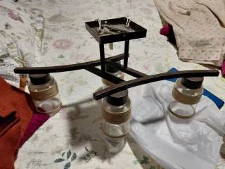 Lámpara de techo forja y cristal