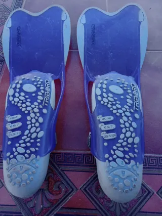 Aletas Snorkel Tribord grises y moradas