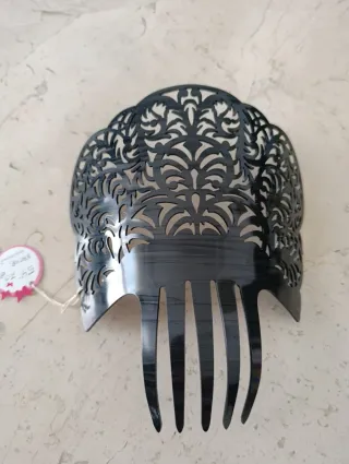 Peineta Nácar Negra