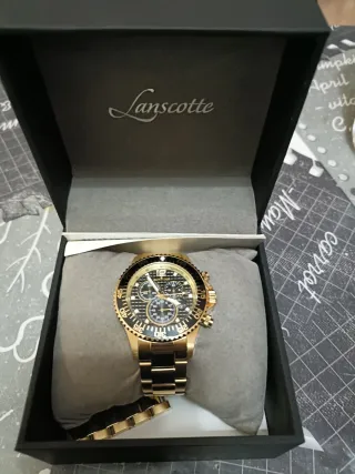Reloj Lanscot Negro y Dorado