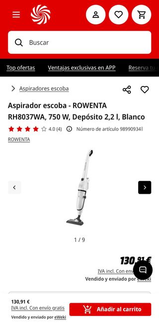 A ESTRENAR. Aspirador Rowenta Powerline Extreme