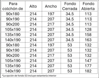 Cama Abatible 90x190 con Librería.