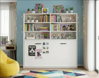 Cama Abatible 90x190 con Librería.