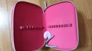 Estuche escolar rosa con osito "Forever Friends"