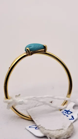 Anillo oro 18k con turquesa