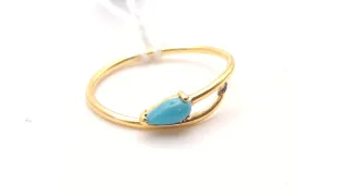 Anillo oro 18k con turquesa