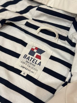 Chubasquero Batela Blanco Rayas niño talla 6