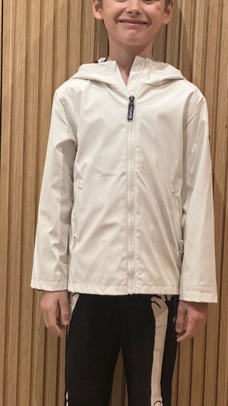 Chubasquero Batela Blanco Rayas niño talla 6