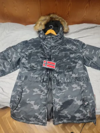Abrigo Geographical Norway XXXL Parka Camuflaje