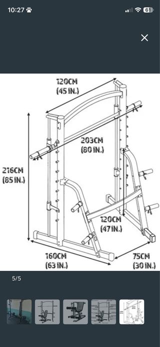 Rack de musculación con banco