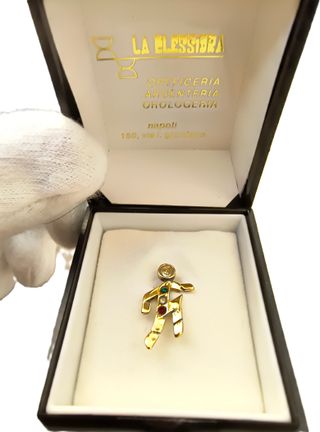 Spilla Uomo Italia '90 Oro & Gemme