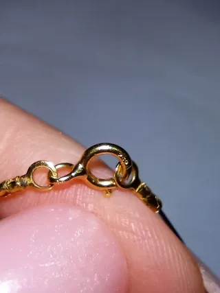 Collana con perline oro 750 e cristalli