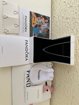 Collar de plata 925 con corazon azul Pandora