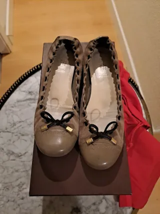Bailarinas Bally Beige/Marrón. Gris topo