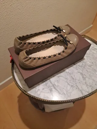 Bailarinas Bally Beige/Marrón. Gris topo