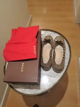 Bailarinas Bally Beige/Marrón. Gris topo