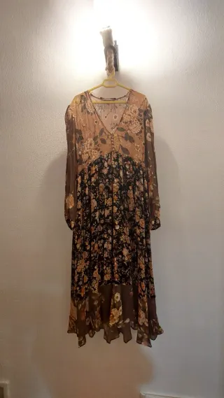 Vestido largo estampado floral