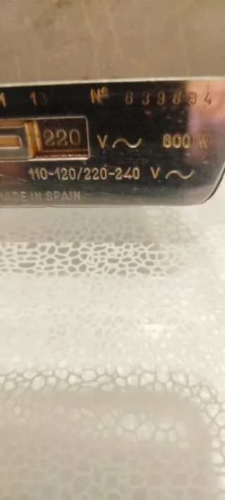 Antigua Plancha Solac Mod 845