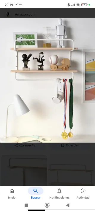 Estantería doble Ikea madera y metal