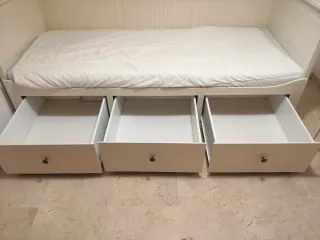 Cama nido blanca con 3 cajones