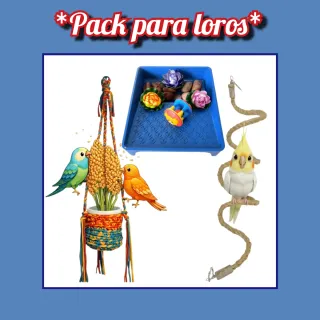 Pack para agapornis/pájaros/periquitos/loros